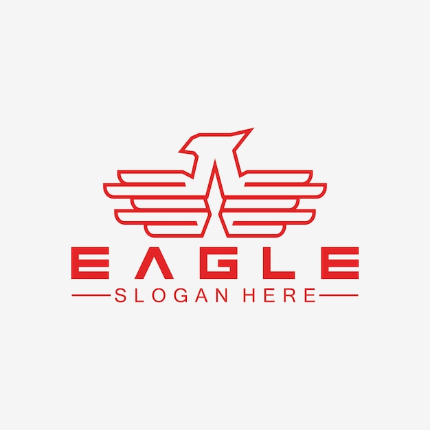 Adler-Logo-Vektor-Design Falke-Logo-Vorlage Falke-Illustration
