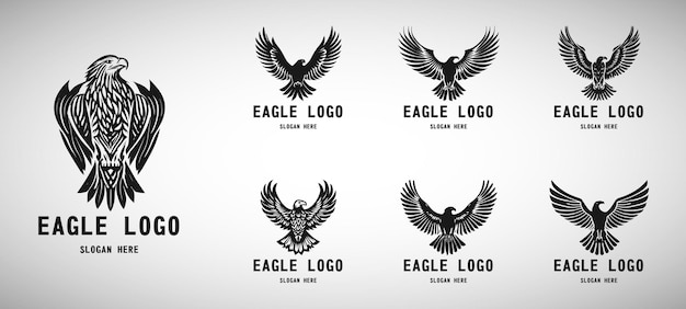 Vektor adler-logo-vektor stilizierte grafische adler-vogel-logos-vorlage