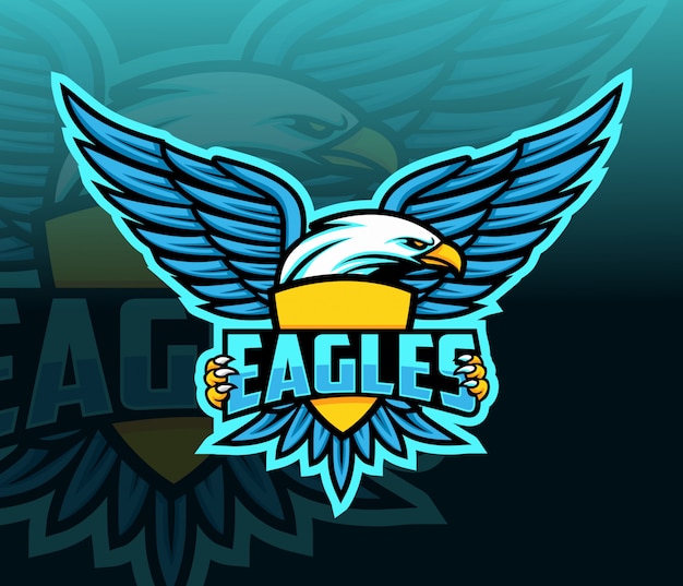 Adler maskottchen esport-logo