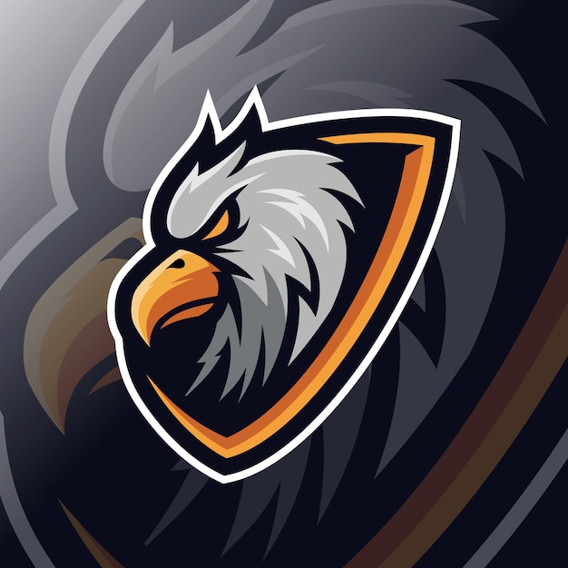 Adler-maskottchen-esport-logo