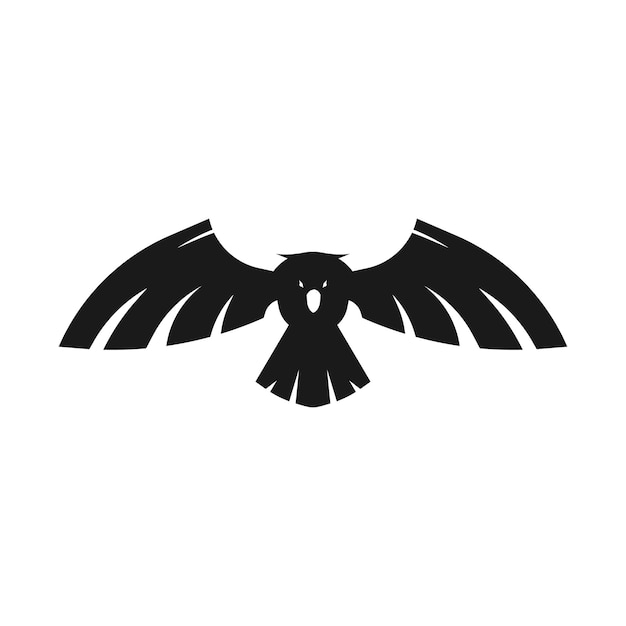 Vektor adler-symbol im einfachen stil isoliert auf weißem hintergrund vogel-symbol-lagervektorillustration