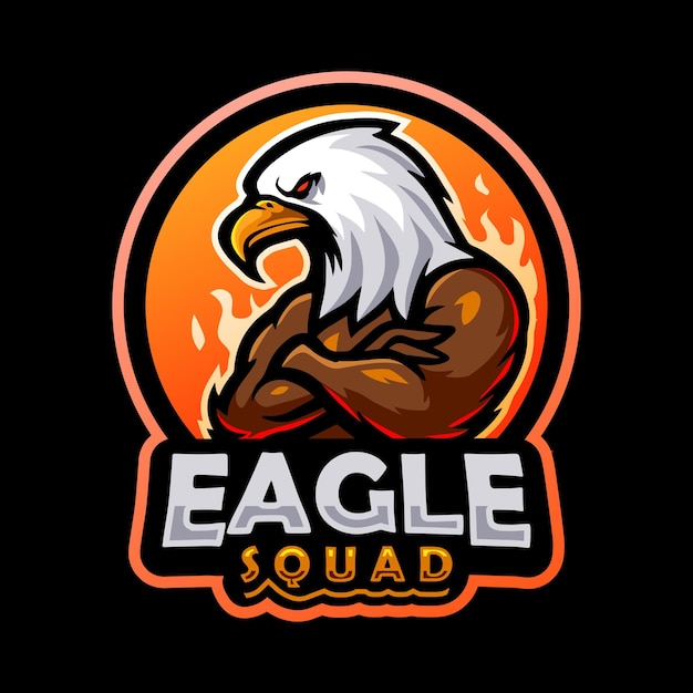 Adler-vogel-maskottchen-esport-logo-design