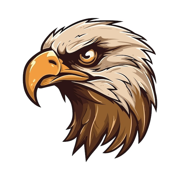 Adlerkopf-maskottchen-logo-design-illustration zum drucken auf t-shirts