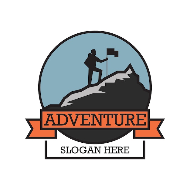 Adventure logo mit text platz für ihren slogan