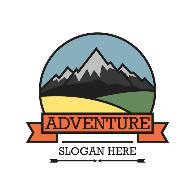 Adventure logo mit text platz für ihren slogan