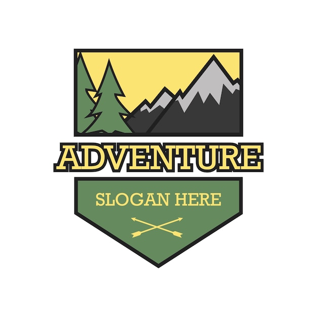 Adventure logo mit text platz für ihren slogan