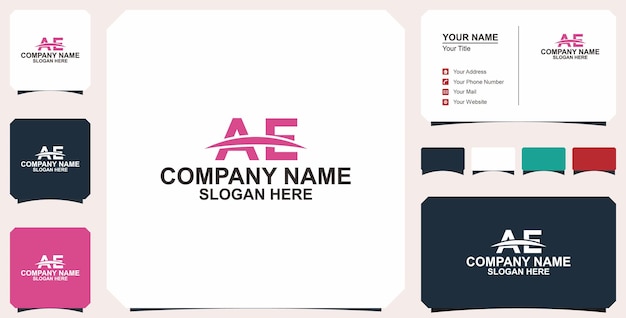 Ae letter logo premium-vektor