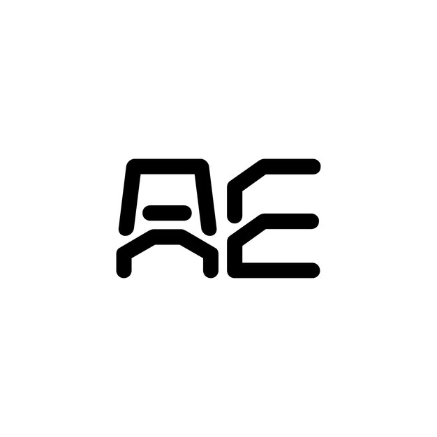 AE-Monogramm-Logo-Design, Buchstabe, Text, Name, Symbol, monochromes Logo, Alphabet-Zeichen, einfaches Logo