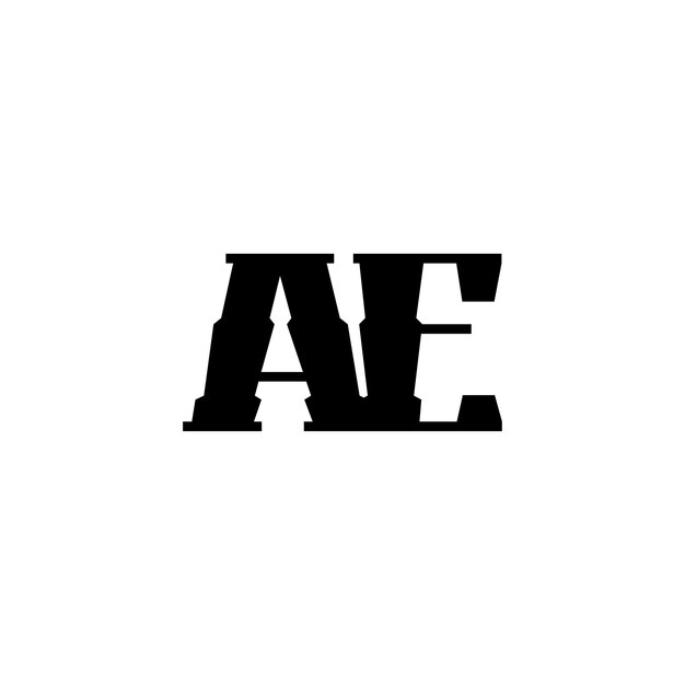 AE-Monogramm-Logo-Design, Buchstabe, Text, Name, Symbol, monochromes Logo, Alphabet-Zeichen, einfaches Logo