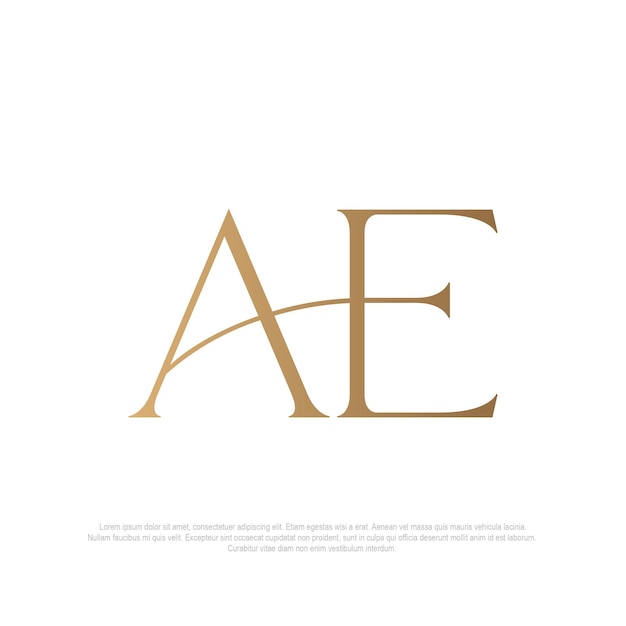 Vektor ae-monogramm-logo