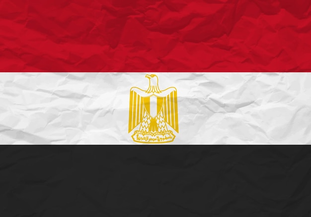 Ägypten Flagge zerknittertes Papier