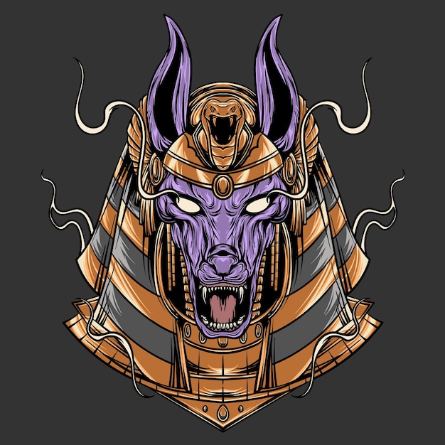 Ägyptische anubis-vektor-illustration