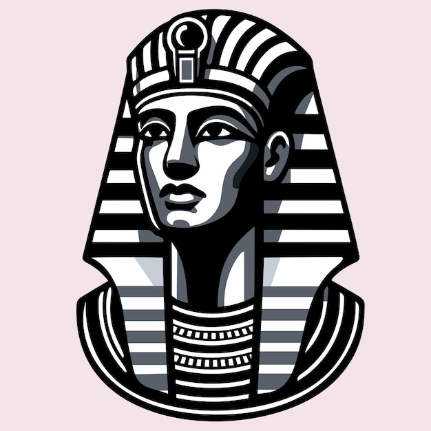 Ägyptische pharaonen kopf silhouette illustration vektor