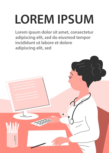 Ärztin im Büro in der Klinik