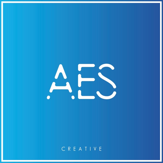 Aes creative vector latter logo design minimal latter logo premium vector illustration monogram (monogram) ist ein von aes kreiertes vektor-logo-design.