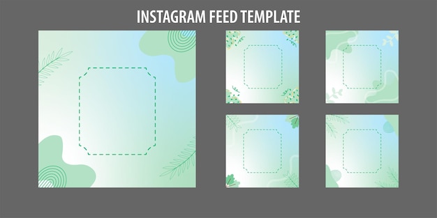 Ästhetische feed-vorlage für soziale medien