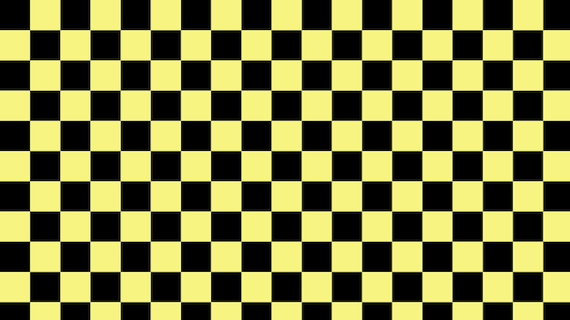 Ästhetische retro-kleine schwarz-gelbe schachbrett-gingham-karo-karierte karierte tapete, perfekt für postkarten-hintergrund-hintergrund-banner für ihr design