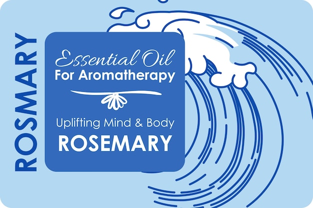 Ätherisches rosmarinöl für aromatherapievektor