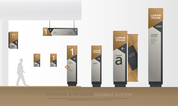 Vektor äußere und innere eco signage unternehmensidentität