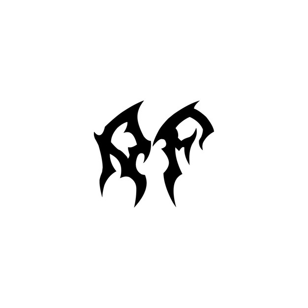 AF-Monogramm-Logo-Design, Buchstabe, Text, Name, Symbol, monochromes Logo, Alphabet-Zeichen, einfaches Logo