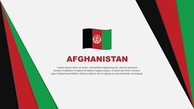 Vektor afghanistan-flagge, abstrakter hintergrund, design-vorlage, afghanistan-unabhängigkeitstag-banner, cartoon-vektor-illustration, afghanistan-flagge