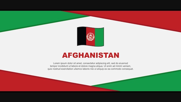 Afghanistan-flagge, abstrakter hintergrund, design-vorlage, afghanistan-unabhängigkeitstag-banner, cartoon-vektor-illustration, afghanistan-vektor