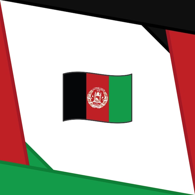 Vektor afghanistan-flagge, abstrakter hintergrund, design-vorlage, banner zum afghanistan-unabhängigkeitstag, social-media-post, afghanistan-unabhängigkeitstag