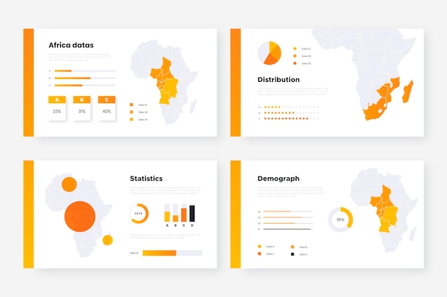 Afrika karte infografik vorlage