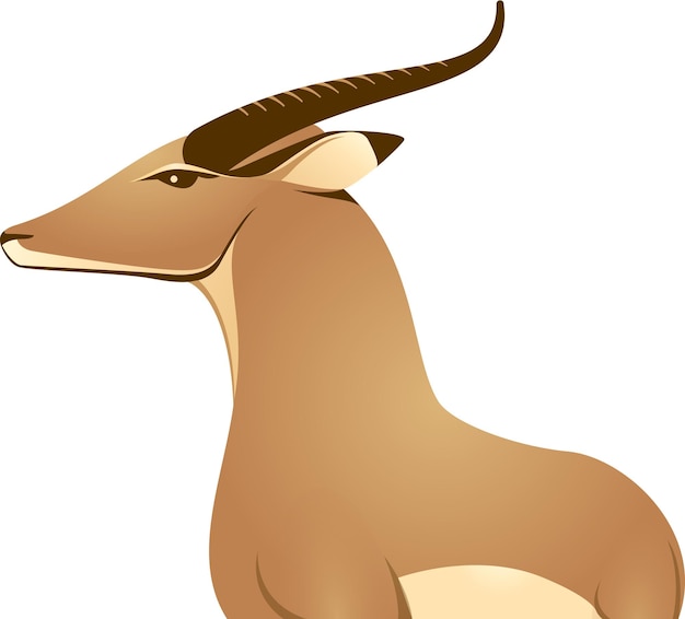 Afrikanische hirschgazelle antilope stolzes logo-symbol