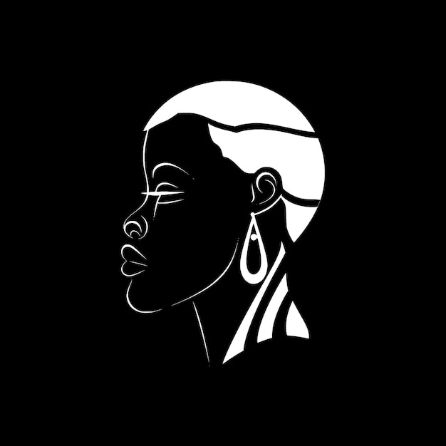 Afrikanische minimalistische und flache logo-vektor-illustration