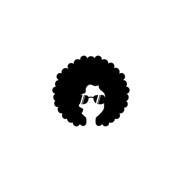 Afro-Frauenikonenillustrations-Designschablone