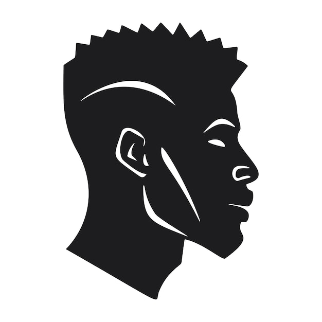 Afroamerikanische profil-mann-silhouette