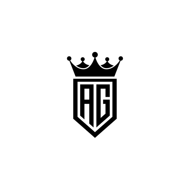 AG-Monogramm-Logo-Design, Buchstabe, Text, Name, Symbol, einfarbig, Logo, Alphabet, Zeichen, einfaches Logo