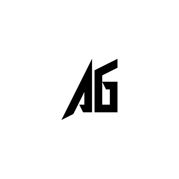 AG-Monogramm-Logo-Design, Buchstabe, Text, Name, Symbol, einfarbig, Logo, Alphabet, Zeichen, einfaches Logo