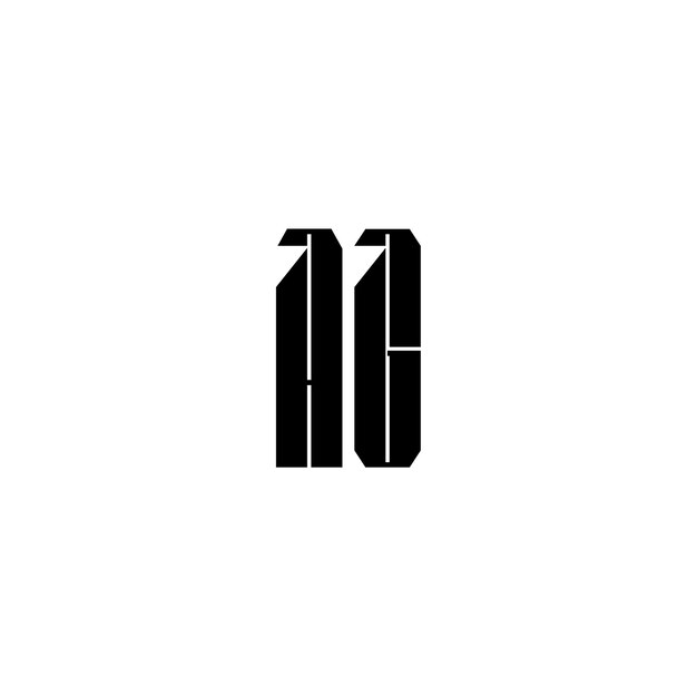 AG-Monogramm-Logo-Design, Buchstabe, Text, Name, Symbol, einfarbig, Logo, Alphabet, Zeichen, einfaches Logo