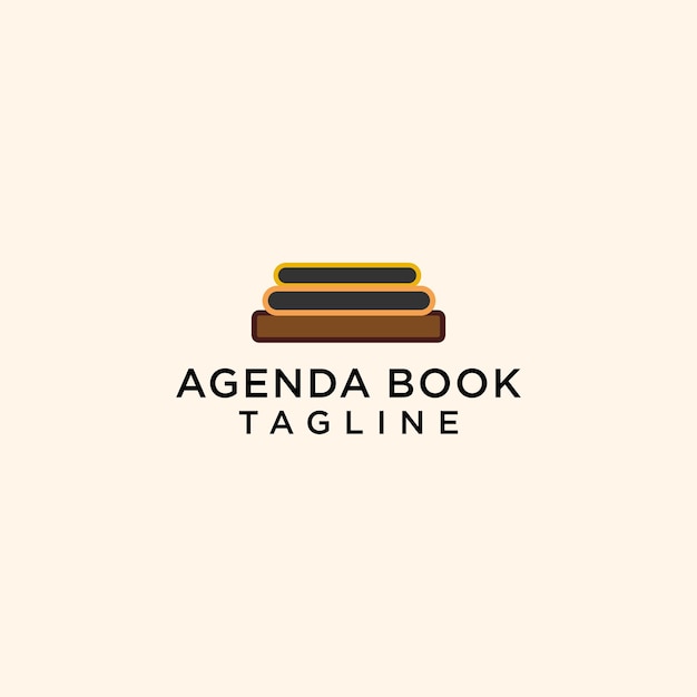 Vektor agenda-buch-logo-icon-design