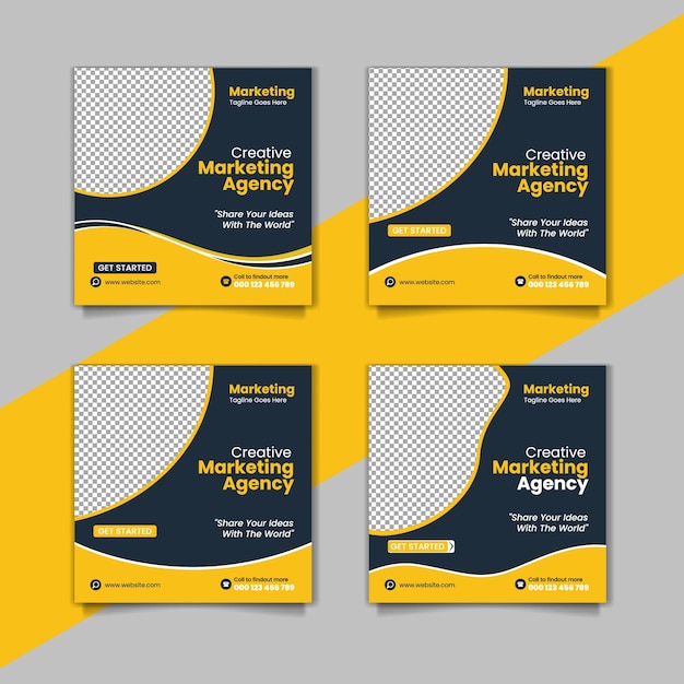 Agentur für digitales Business-Marketing und Corporate Social Media-Beitragsvorlage