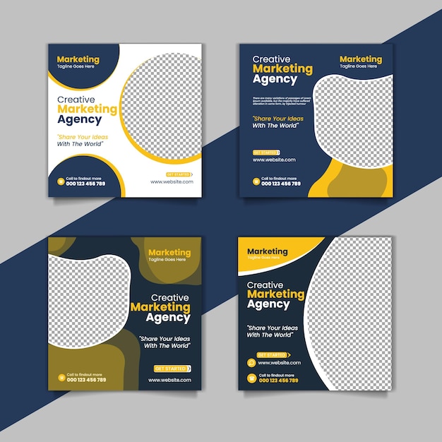 Agentur für digitales Business-Marketing und Corporate Social Media-Beitragsvorlage