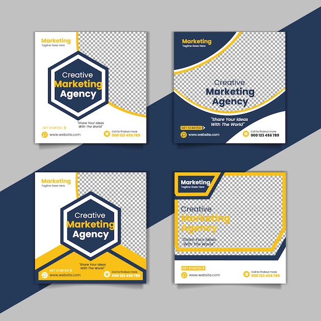 Agentur für digitales Business-Marketing und Corporate Social Media-Beitragsvorlage