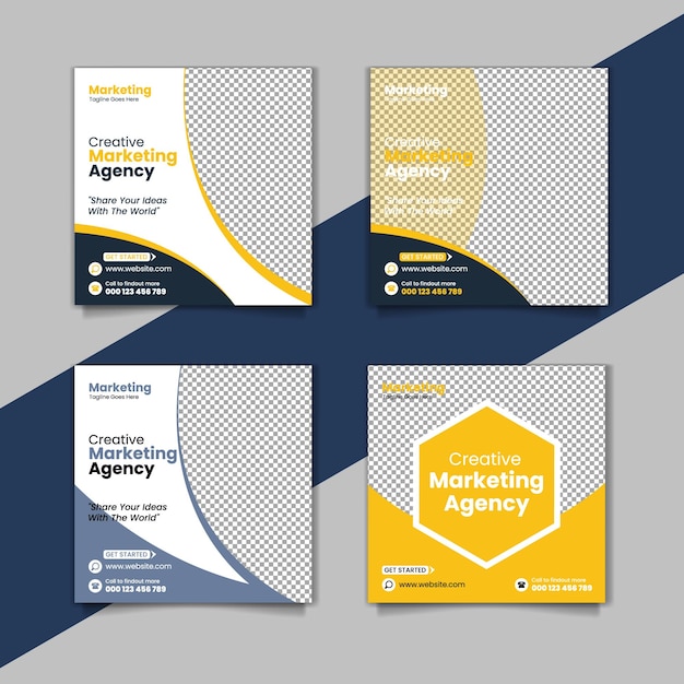 Agentur für digitales Business-Marketing und Corporate Social Media-Beitragsvorlage