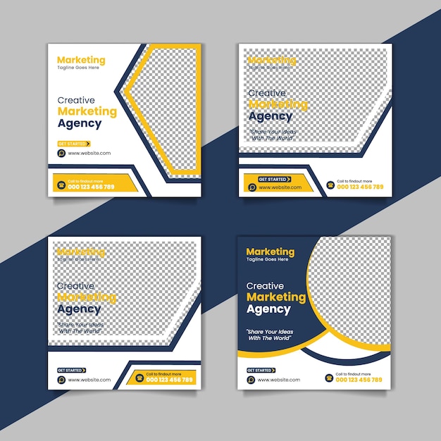 Agentur für digitales Business-Marketing und Corporate Social Media-Beitragsvorlage