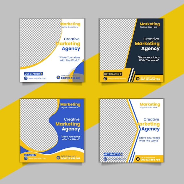 Agentur für digitales Business-Marketing und Corporate Social Media-Beitragsvorlage