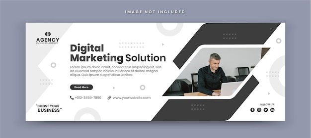 Agentur für digitales marketing und corporate business conference facebook cover social media post banner