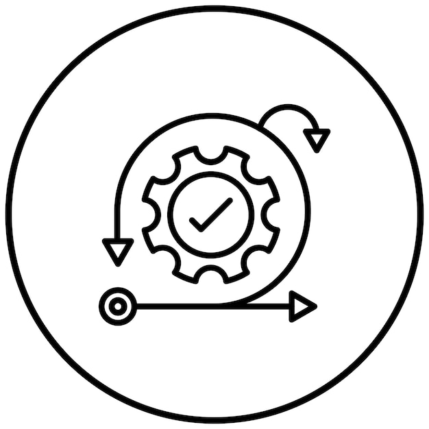 Agilitätsvektor-Symbol kann für den Aktionsplansymbolen-Satz verwendet werden
