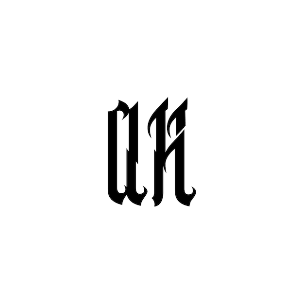 AH-Monogramm-Logo-Design, Buchstabe, Text, Name, Symbol, monochromes Logo, Alphabet-Zeichen, einfaches Logo
