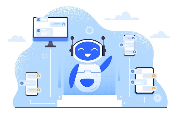 Ai-Chat-Bot-Vektorkonzept