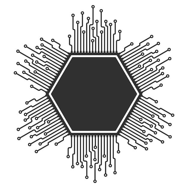 AI-CPU-GPU-Mikrochip-Symbol Maschinelles Lernen Mikrochip-symbol ML-Ikon Künstliche Intelligenz