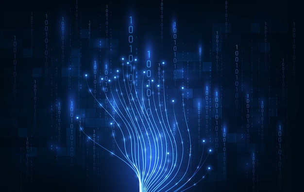 AI Künstliche Intelligenz Wellenlinien neuronales Netzwerk lila blaues und grünes Licht auf schwarzem Hintergrund isoliert. Vektor im Konzept der Technologie.