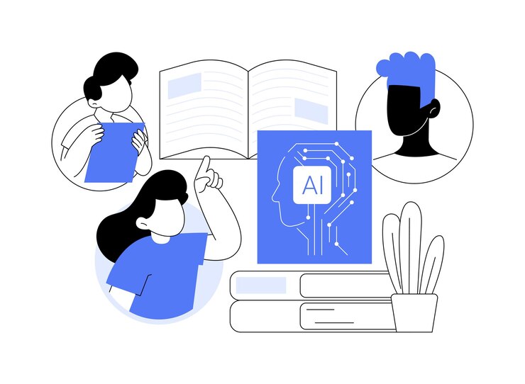 Vektor aibacked education equity initiatives abstraktes konzept vektor-illustration bildung ai identifizierung