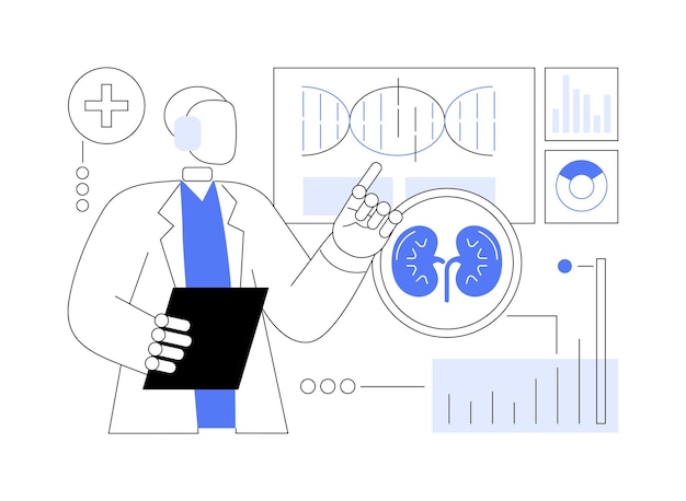 Aibacked proaktives Gesundheitsmanagement abstraktes Konzept Vektor-Illustration Gesundheitsversorgung identifizieren Risiko